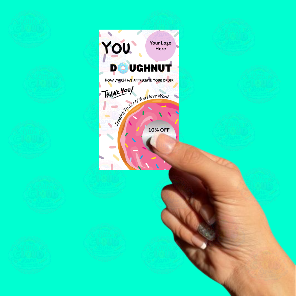 Doughnut Design Scratch Cards