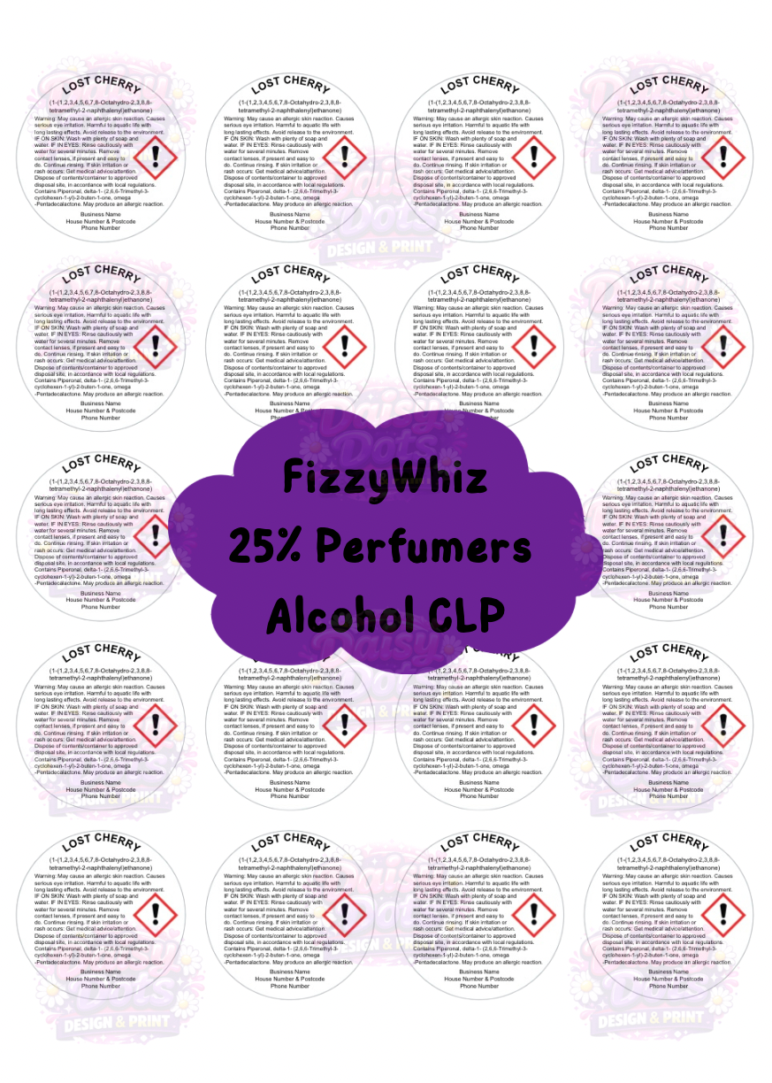 FizzyWhiz CLP - 25% PERFUMERS ALCOHOL